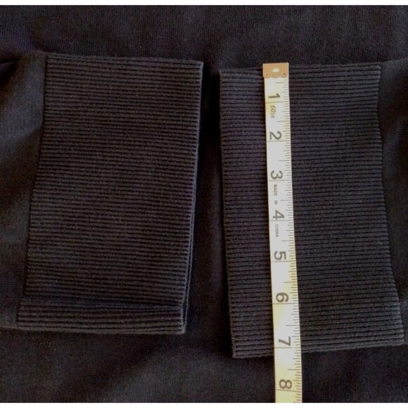 Loft Sweater Xl Long Sleeve Knit Black Wide Cuff - Picture 8 of 11